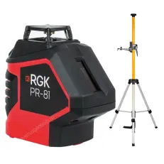 RGK PR-81 + штанга-упор - лазерный нивелир с красным лучом