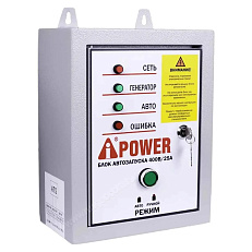 A-iPower A6000EAX в супертихом зимнем кожухе 1400SS RAL 8019 + блок автозапуска A-iPower 400 В, 25 А