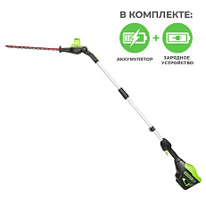 Greenworks GD60PHT61K5 60V, 51см, бесщеточный, с АКБ 5 А/ч и ЗУ