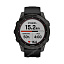 Часы для спортсменов Garmin Fenix 7 Sapphire Solar титановый серый DLC с черным ремешком