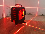 RGK PR-3M + штанга-упор - лазерный нивелир 3d с красным лучом