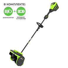 Greenworks GD60SS2 с АКБ 4 А.ч. + ЗУ 10А двойное