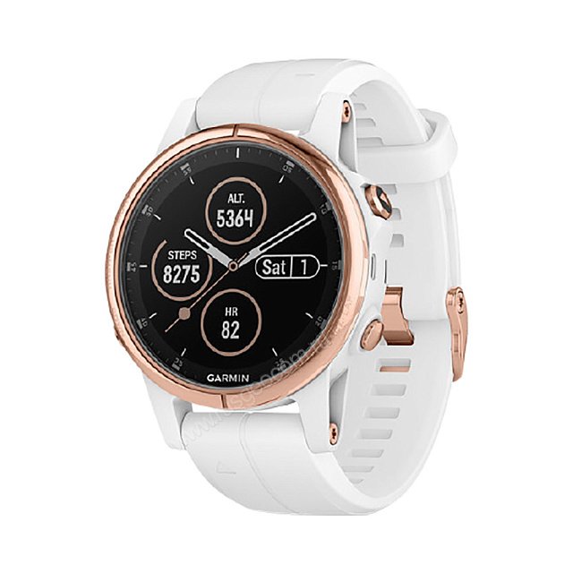 часы Garmin Fenix 5S Plus Sapphire Rose Gold with White Band GPSEMEA