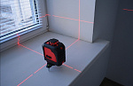 RGK PR-3M + штанга-упор - лазерный нивелир 3d с красным лучом