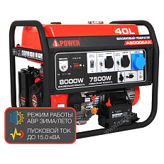 A-iPower A8000EAX в супертихом зимнем кожухе 1400SS RAL 7035