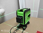 RGK PR-38G + штатив, приемник, рейка - лазерный нивелир 3d с зеленым лучом