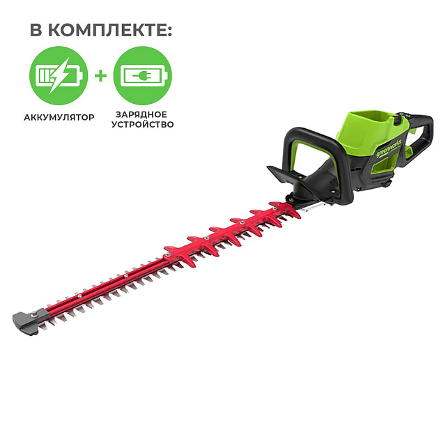 Greenworks GC82HT2K8 82V 61см бесщеточный, с АКБ 8 А/ч и ЗУ