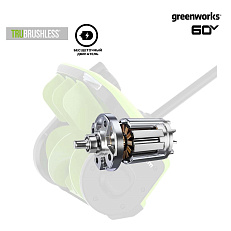 Greenworks GD60SS2 с АКБ 5 А.ч. + ЗУ 10А двойное